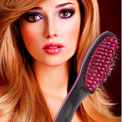 Electric Hair Straightening Brush and Straightener