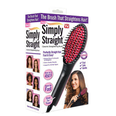 Electric Hair Straightening Brush and Straightener