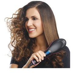 Electric Hair Straightening Brush and Straightener