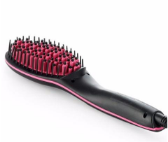 Electric Hair Straightening Brush and Straightener