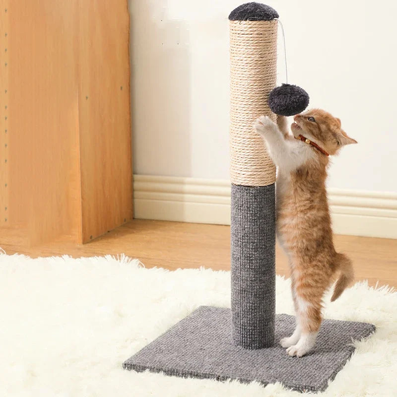Sisal Cat Scratching Post Premium Basic Cat Scratching Indoor Scratching Post Tree Strap Hanging Ball for Adult Cat Accessories