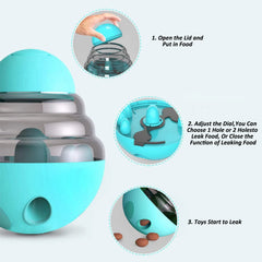Dog Interactive Food Dispenser Toys Small Dogs Cats Pet IQ Training Improve Kitten Puppy Slow Shaking Leak Feeder Food Container