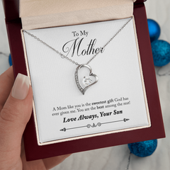 To My Mother, Love Always, Your Son Forever Love Necklace