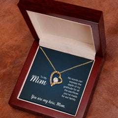 To My Mom, You Are My Hero Forever Love Necklace