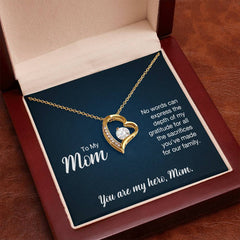 To My Mom, You Are My Hero Forever Love Necklace