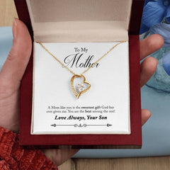 To My Mother, Love Always, Your Son Forever Love Necklace