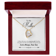 To My Mother, Love Always, Your Son Forever Love Necklace