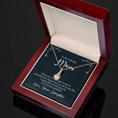 To My Amazing Mom, Love Your Daughter Alluring Beauty Necklace
