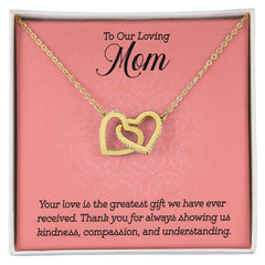 To Our Loving Mom Interlocking Hearts Necklace