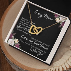 To My Mom, I Love You Interlocking Hearts Necklace