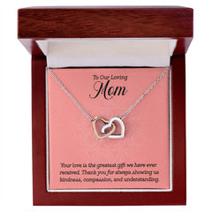 To Our Loving Mom Interlocking Hearts Necklace