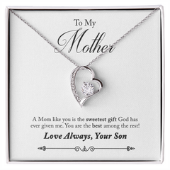 To My Mother, Love Always, Your Son Forever Love Necklace