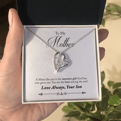 To My Mother, Love Always, Your Son Forever Love Necklace
