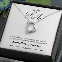 To My Mother, Love Always, Your Son Forever Love Necklace