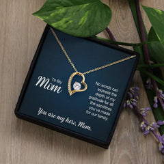 To My Mom, You Are My Hero Forever Love Necklace