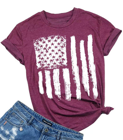 Graphic Tees for Women Patriotic Shirts for Women Short Sleeve Tshirts Shirts Summer Casual Tee Tops Red