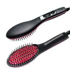 Electric Hair Straightening Brush and Straightener